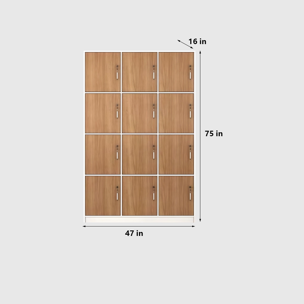 Bathroom Gym Wooden Locking Locker - image 10