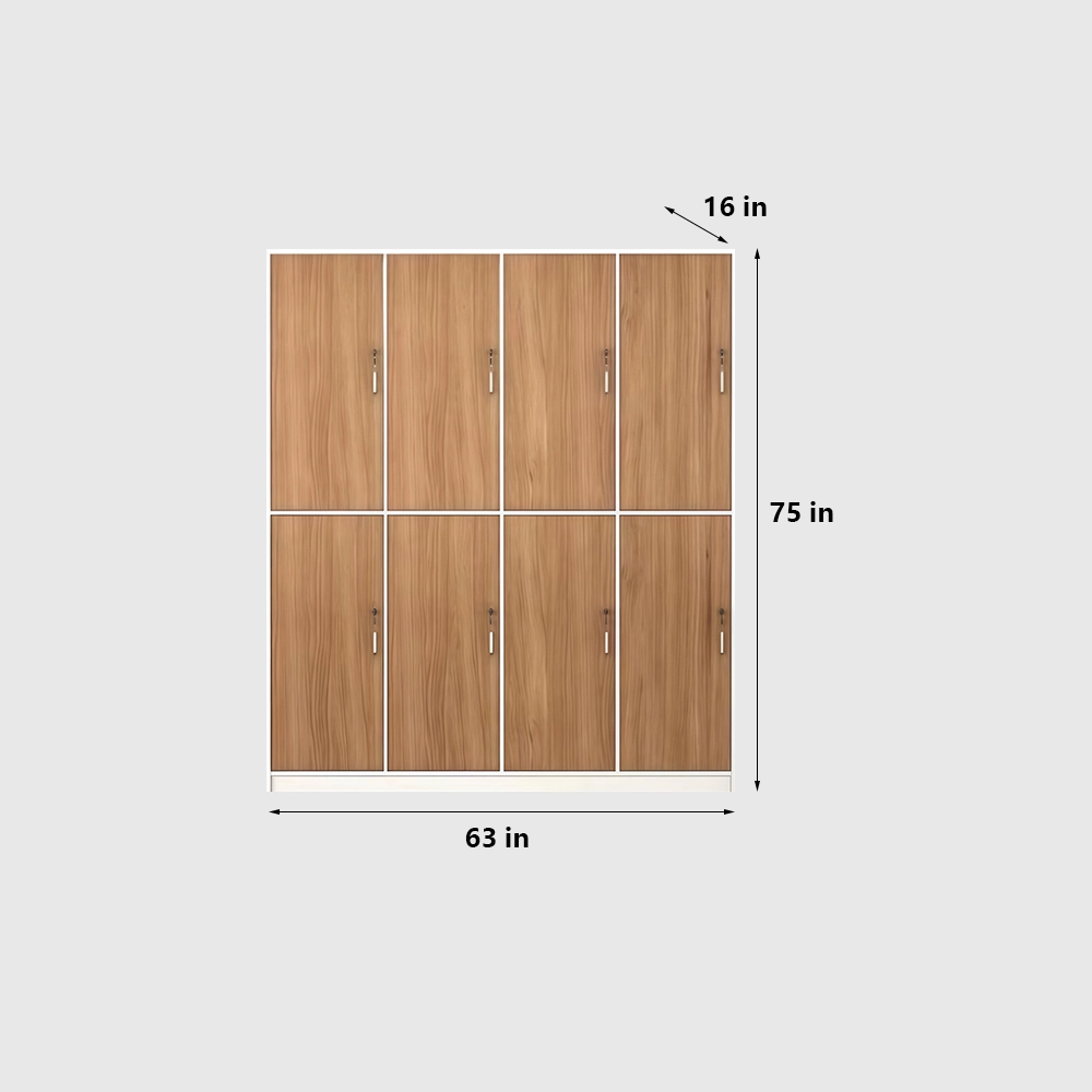 Bathroom Gym Wooden Locking Locker - image 11