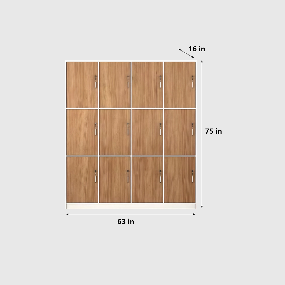 Bathroom Gym Wooden Locking Locker - image 12