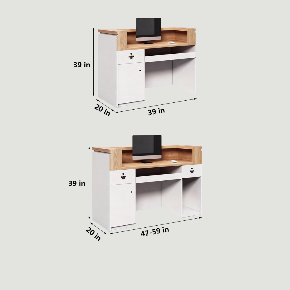 Small Reception Desk Minimalist Modern - image 6