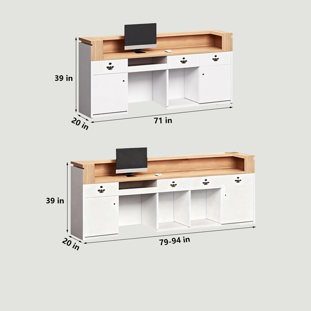 Small Reception Desk Minimalist Modern - image 7