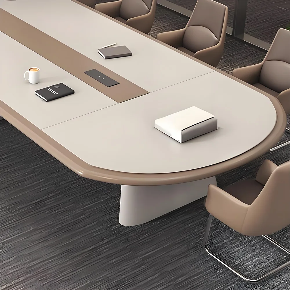 Modern Long Conference Table - Simple Design - image 4