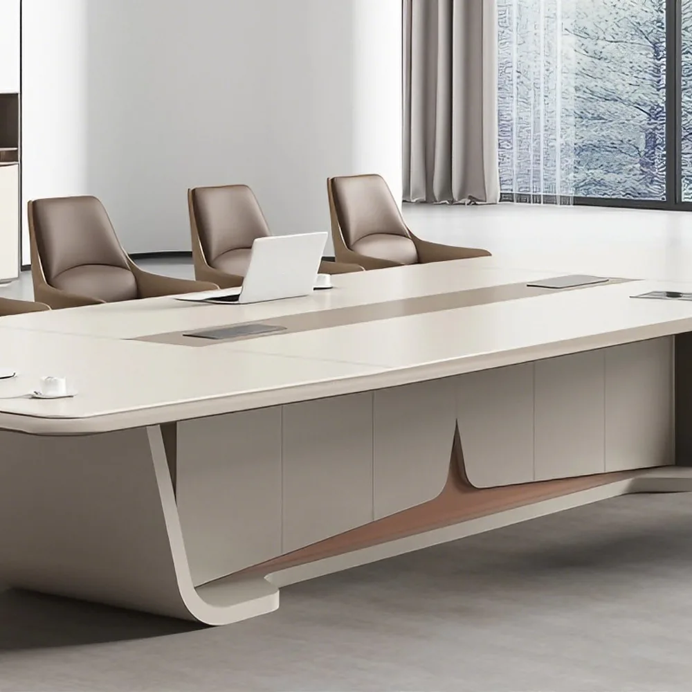Modern Minimalist Baked Paint Conference Table - image 7