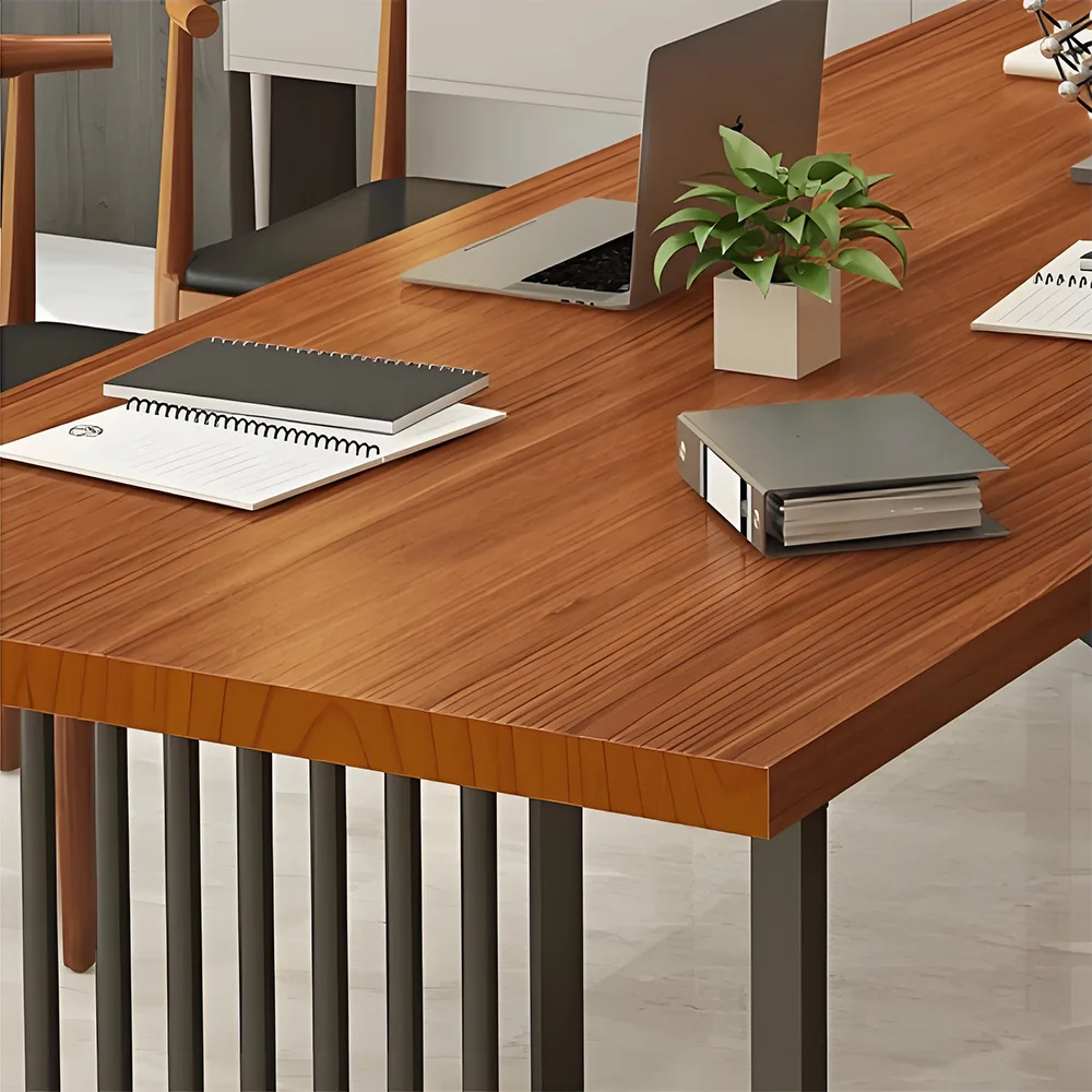 Nordic Modern Solid Wood Conference Table  Industrial Style Office Long Table - image 4
