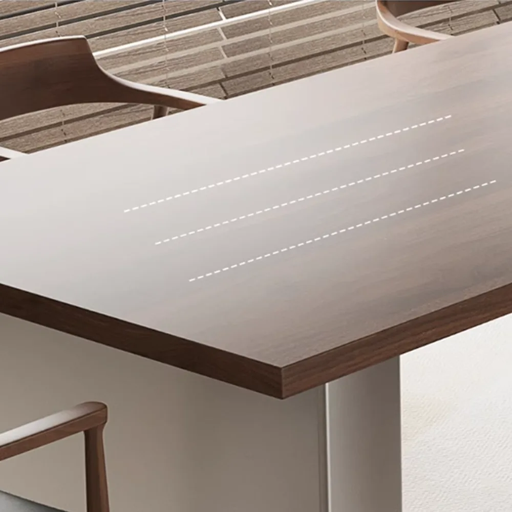 Modern Solid Wood Conference Table - Walnut Color - image 8