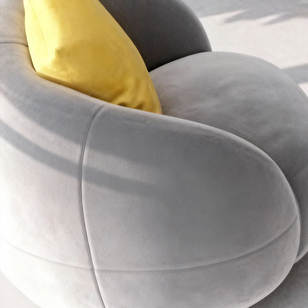 Elegant Gray Fabric Sofa for Office Lounge &amp; Reception - image 5