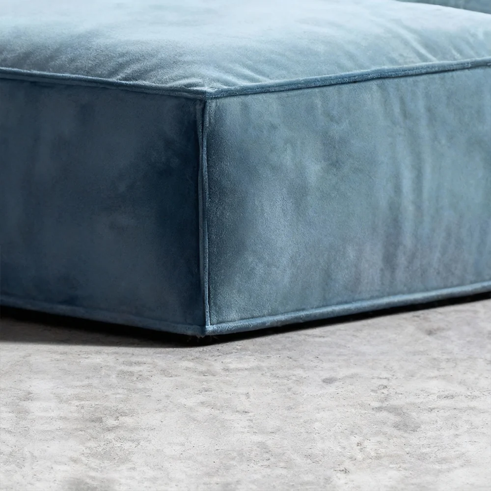 Wide Armrests Velvet Luxury Sofa - image 4