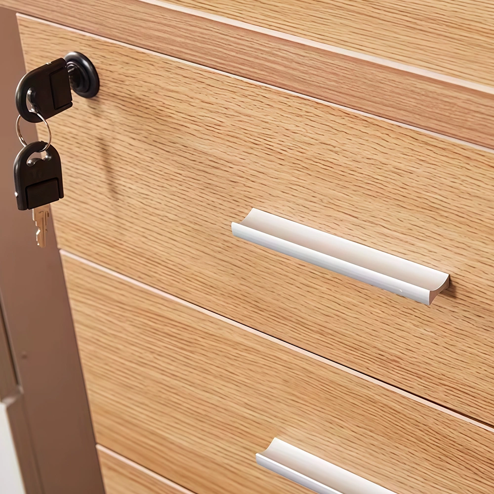 Solid Wood Freestanding Mobile White Storage Cabinet - image 3
