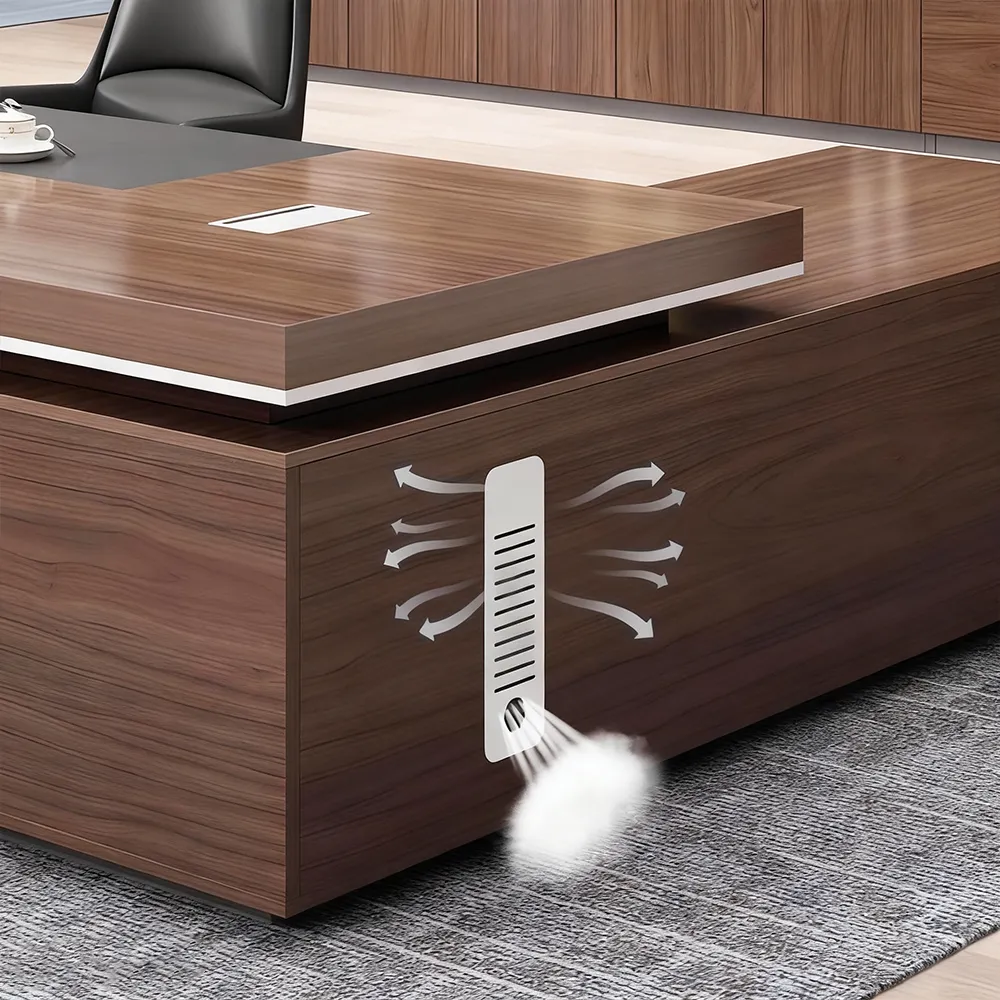 L Shaped Desk with Cabinet Storage - Maoters - image 13