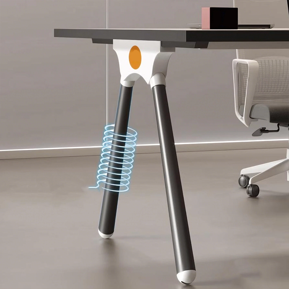 Compact and Stylish Modern White Conference Table - image 4