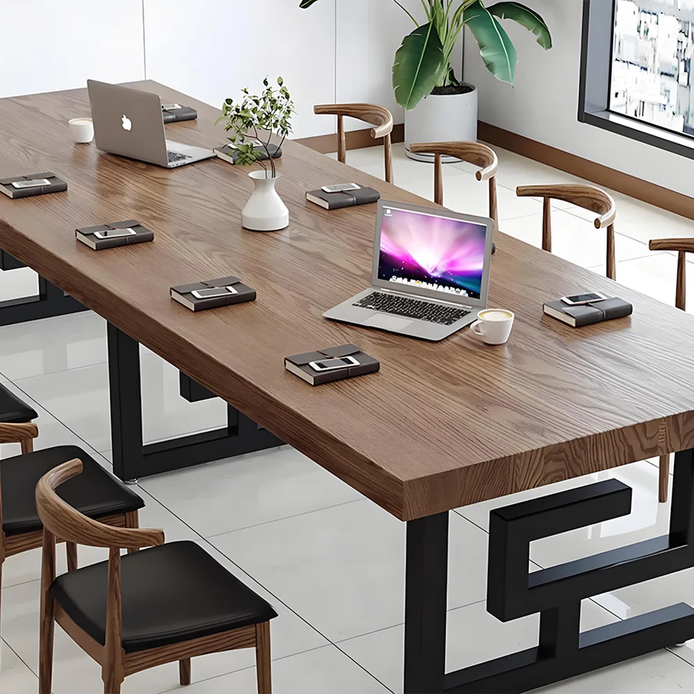 Nordic-Inspired Simplistic Solid Wood Conference Table - image 4