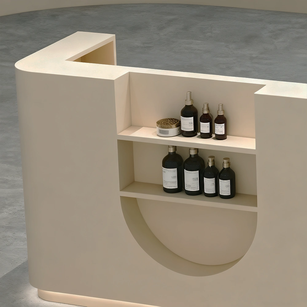 Rectangular Wood Reception Desk - image 3