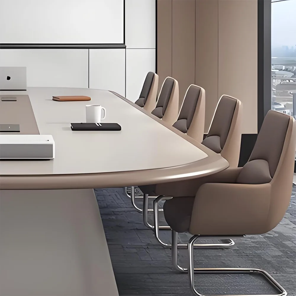 Modern Long Conference Table - Simple Design - image 6