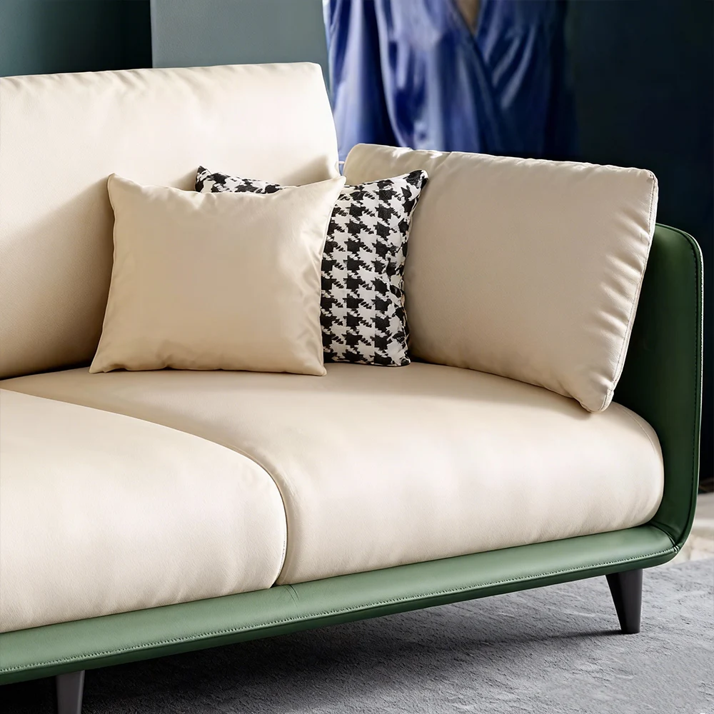 Modern Upholstered Leather Sofa - image 8