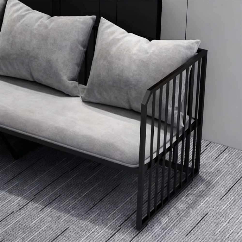 Leisure Industrial Iron Sofa - Gray - image 9