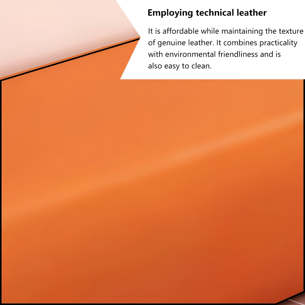 Creative Patchwork Design Long Leather Sofa - image 6