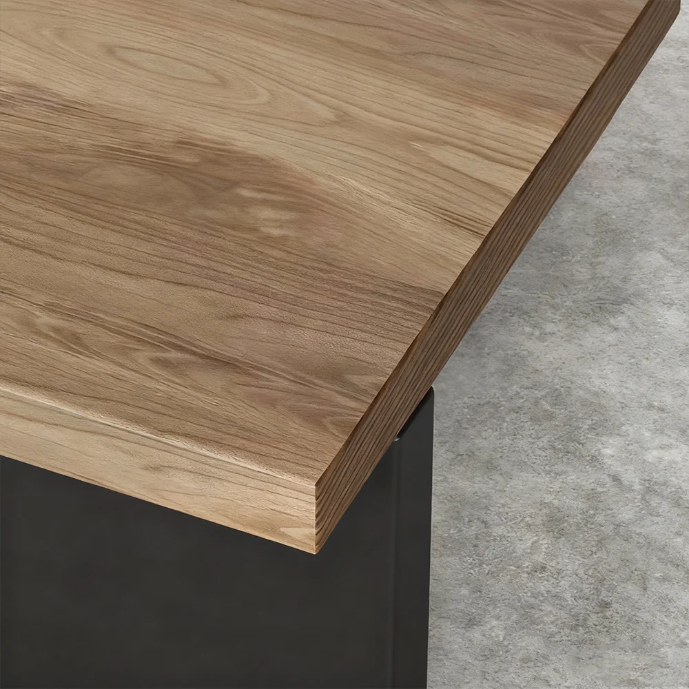 Innovative Industrial-Style Solid Wood Executive Desk - image 14