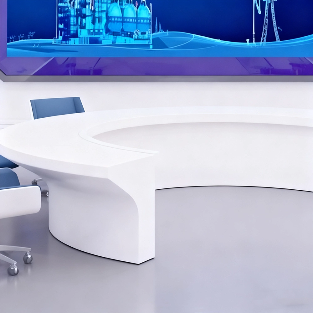 Creative Painted Round Conference Table - White - image 6