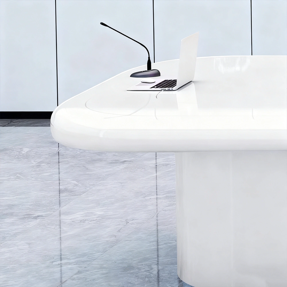 Innovative Large White Lacquered Conference Table - image 3