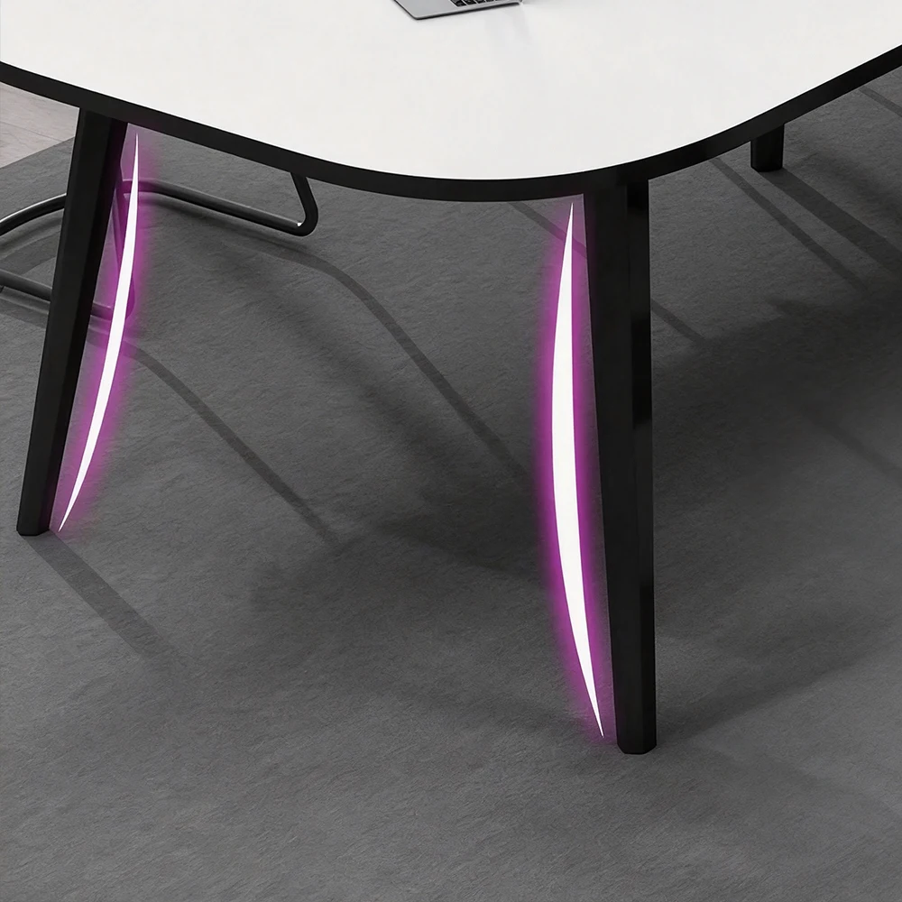 Minimalist Small Oval Conference Table - Office Desk - image 6
