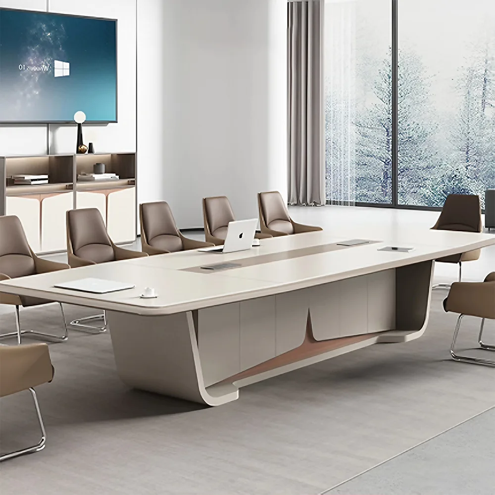 Modern Minimalist Baked Paint Conference Table - image 2