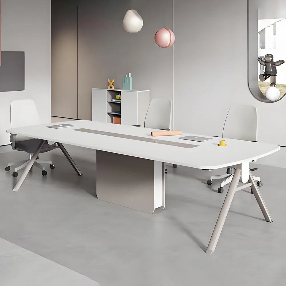 Morden Simple White Conference Table - image 2