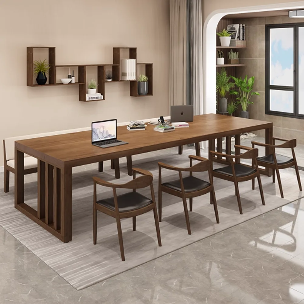 Modern Simple Solid Wood Long Conference Table - Maoters - image 3