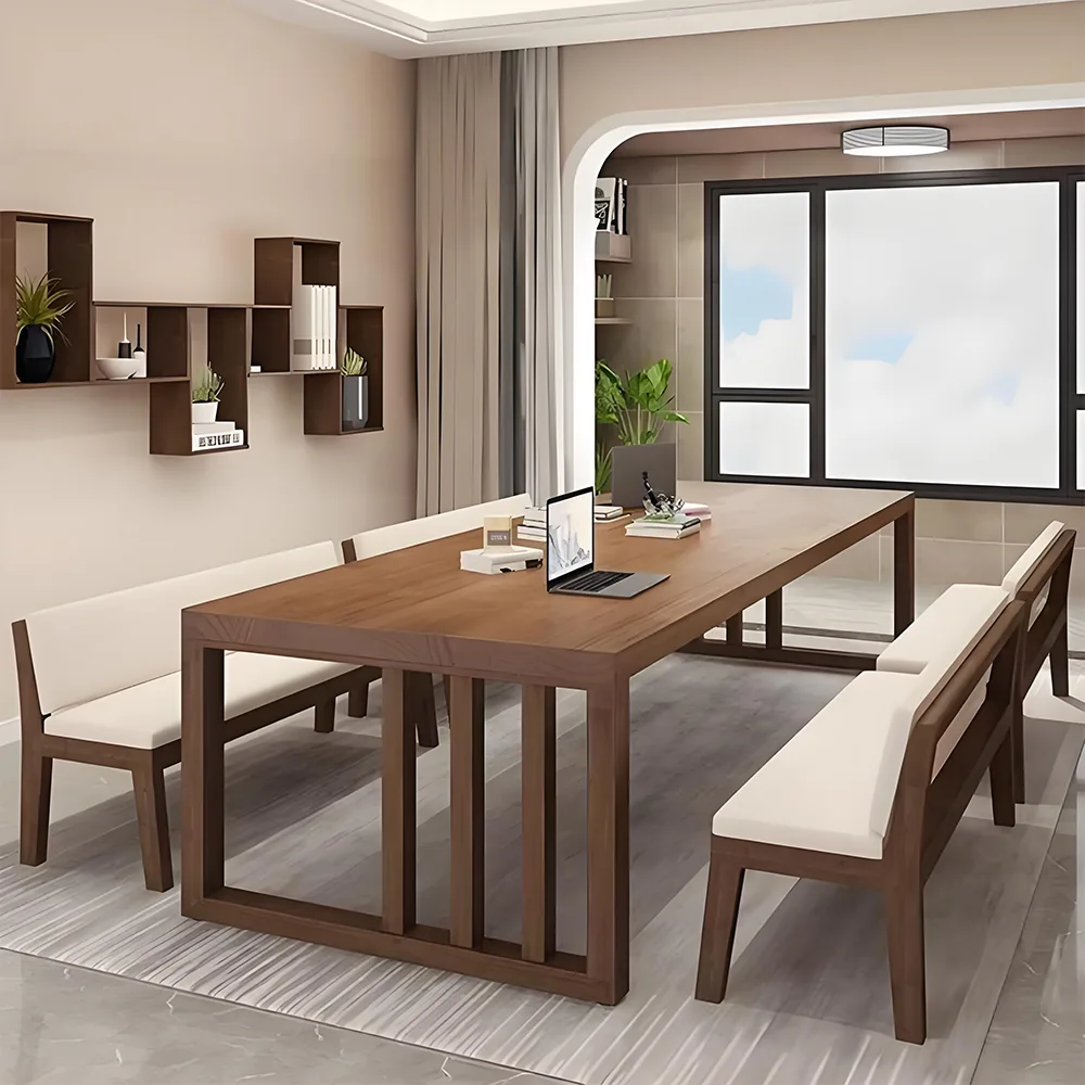 Modern Simple Solid Wood Long Conference Table - Maoters - image 2