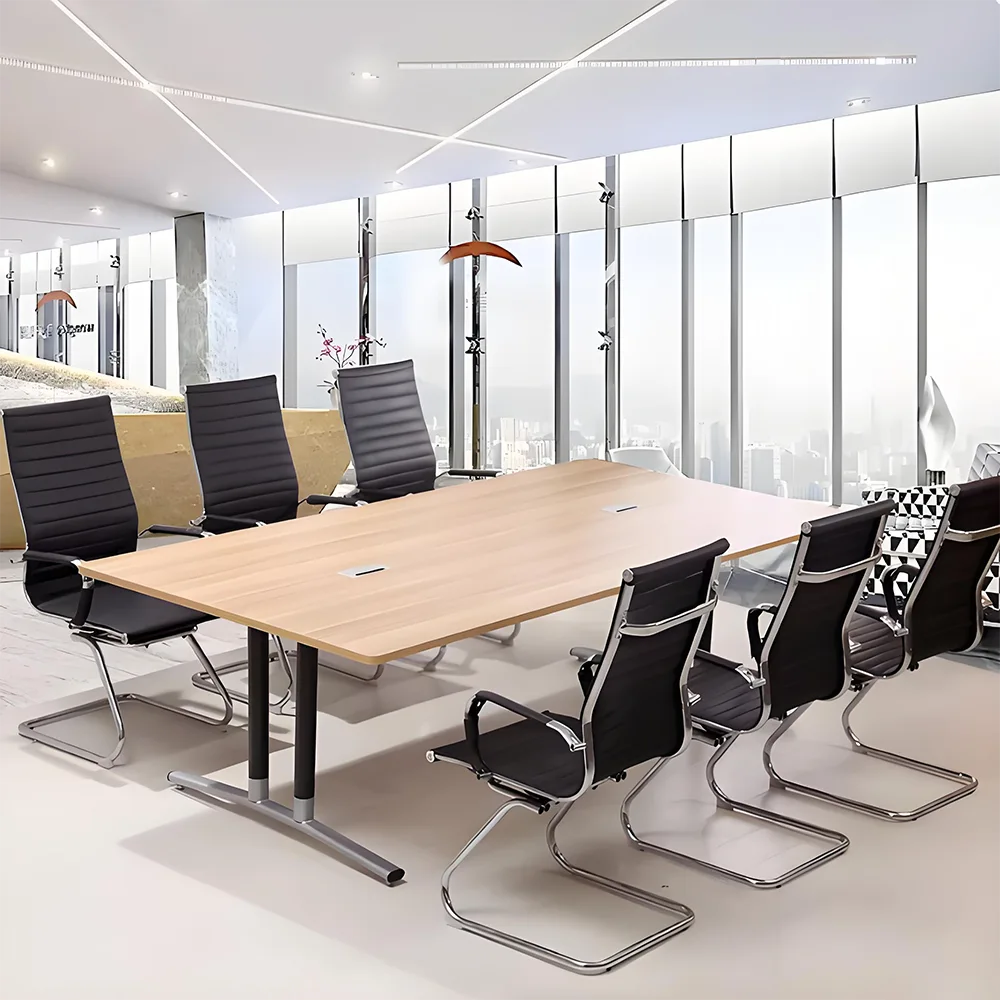 Modern Minimalist Rounded Conference Table - image 2