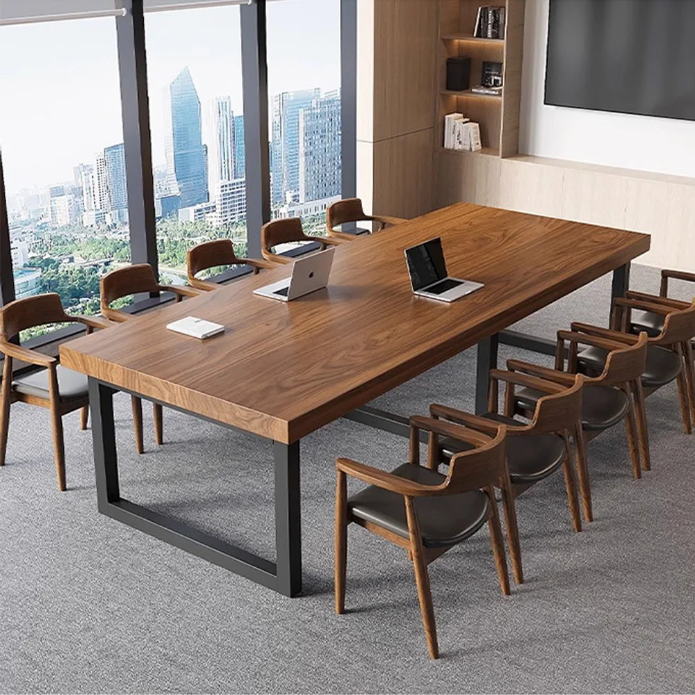 Modern Minimalist Solid Wood Conference Table - image 3