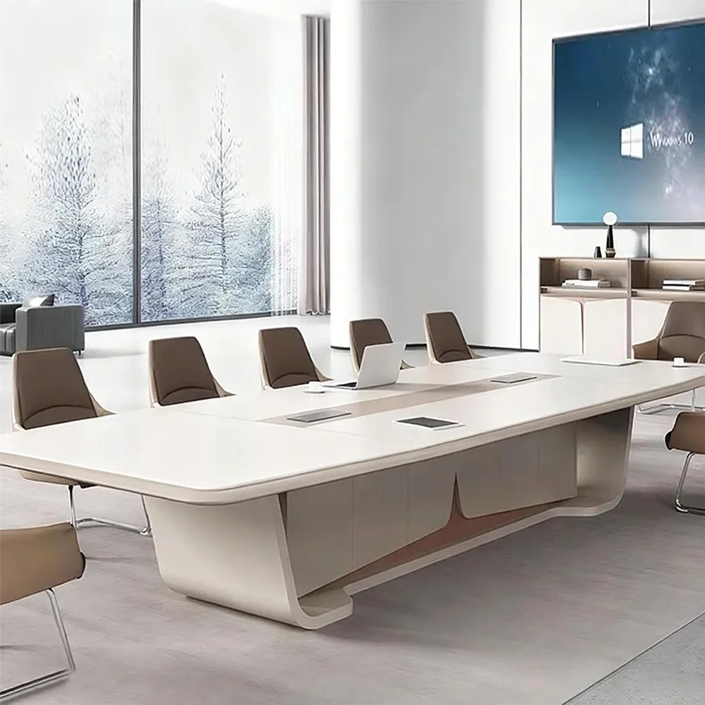 Modern Minimalist Baked Paint Conference Table - image 3