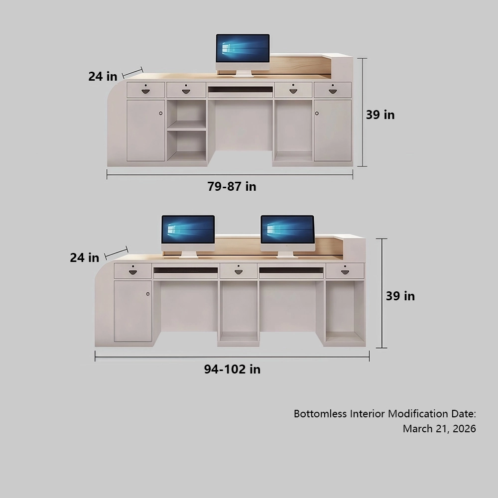 Modern Reception Desks - Office, Hotel & School Front Counter - image 7