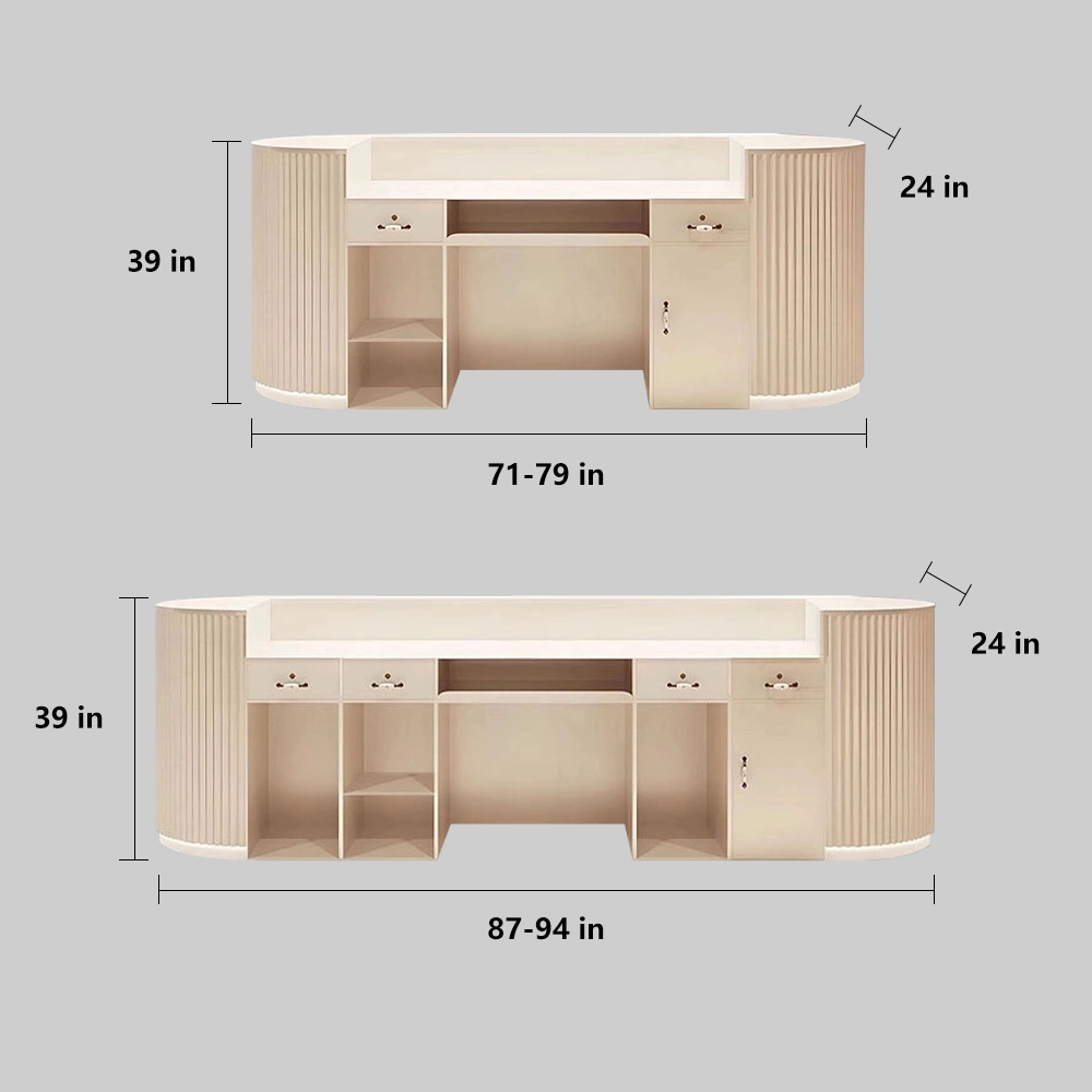 Cream Style Cashier Desk - Boutique Counter - image 7