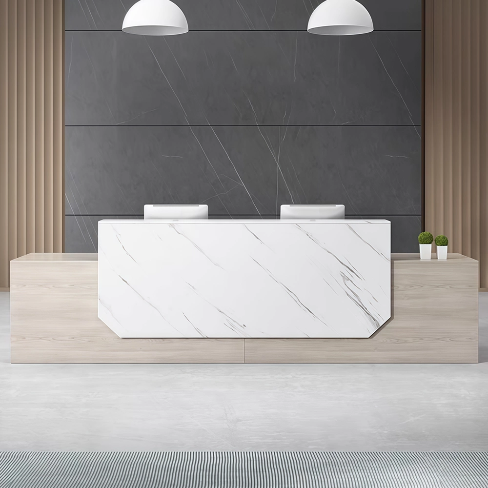 Minimalist Office Front Desk - Modern Reception Counter - image 2