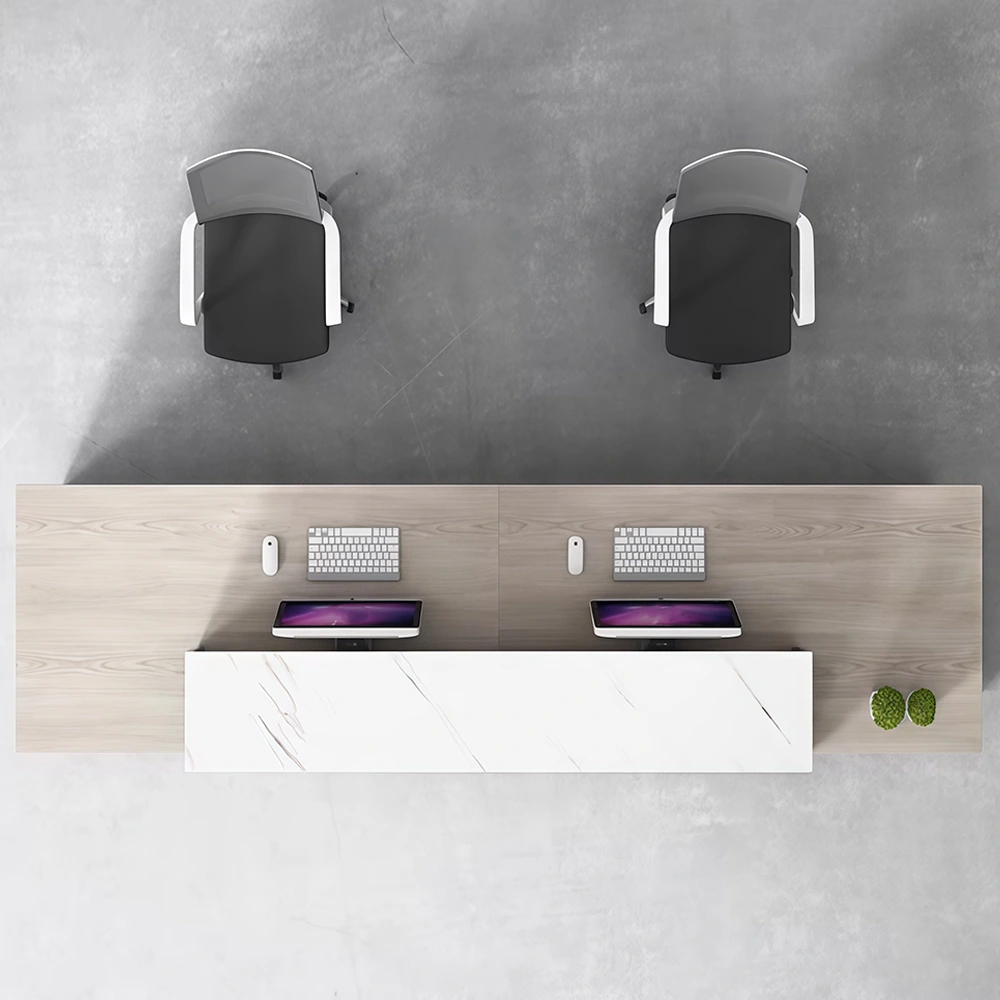 Minimalist Office Front Desk - Modern Reception Counter - image 4