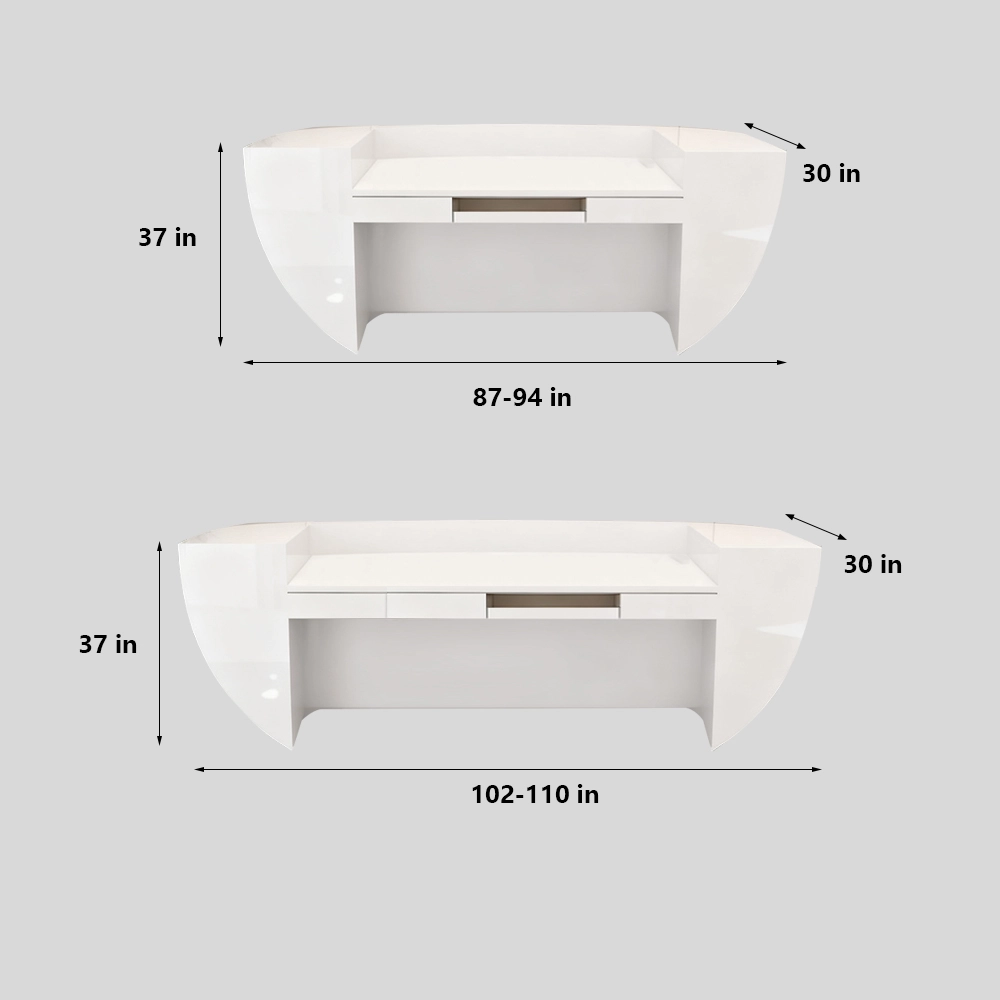 Branding Reception Desk - Sleek Lacquer Design - image 5