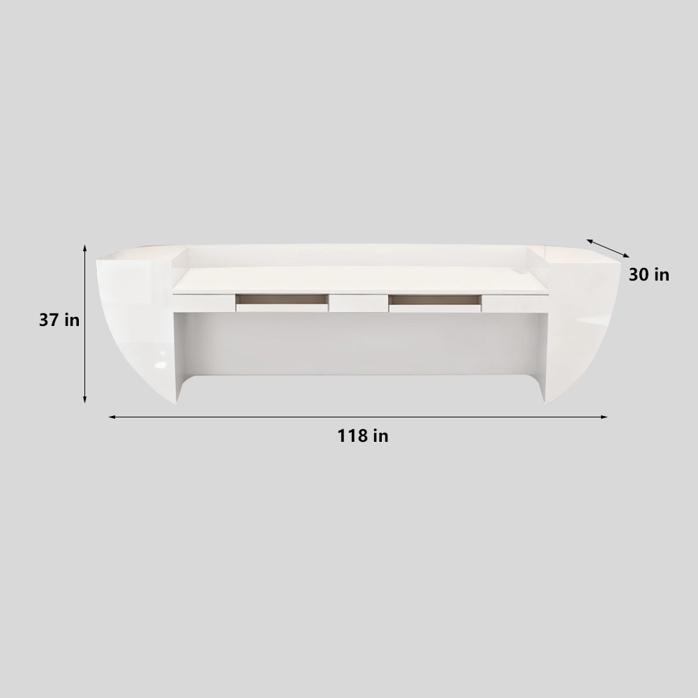 Branding Reception Desk - Sleek Lacquer Design - image 6