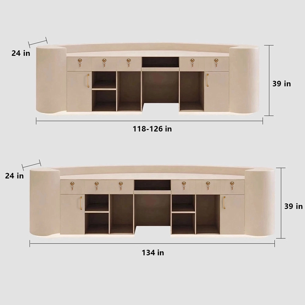 Curved Front Desk For Commercial Spaces - image 9