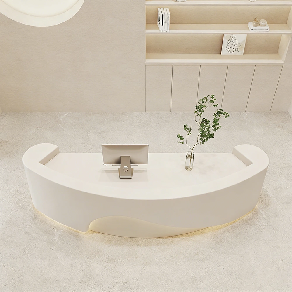Curved Front Desk For Commercial Spaces - image 3