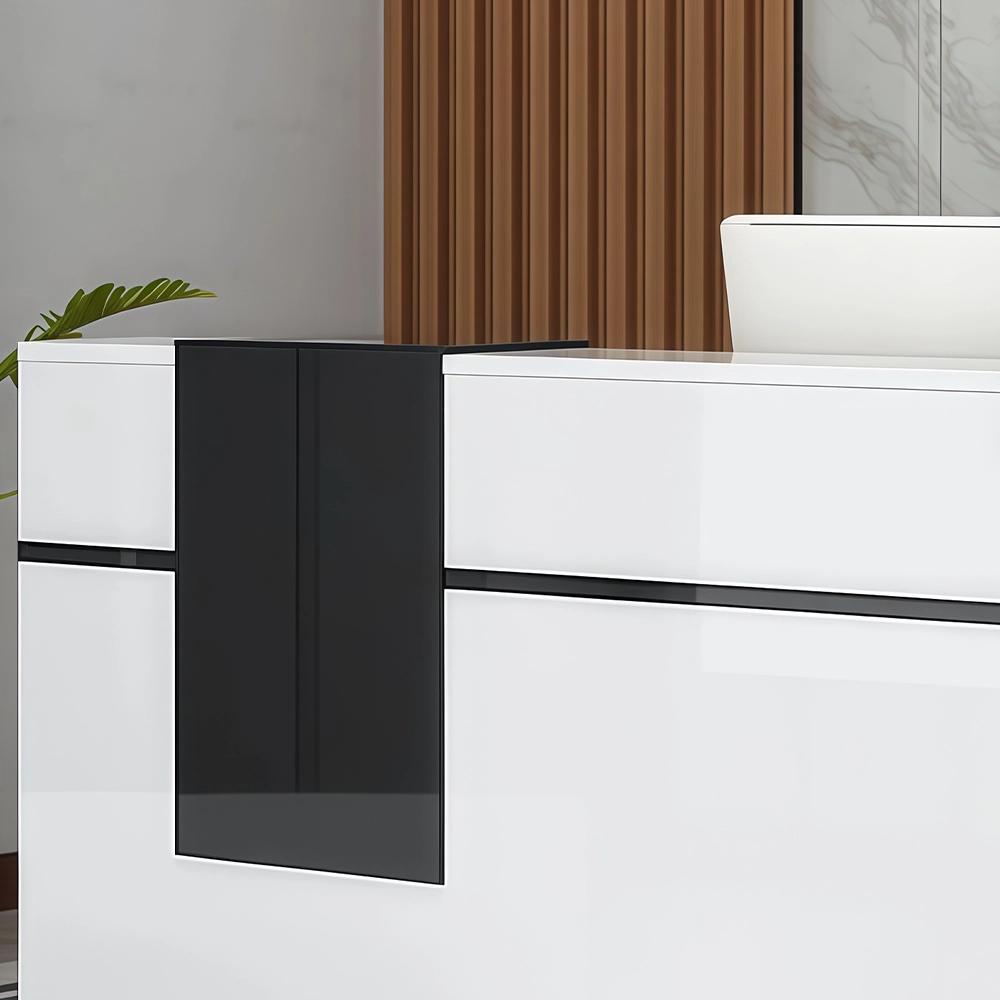 Modern Office Reception Desk - Compact &amp; Stylish Front Counter - image 3