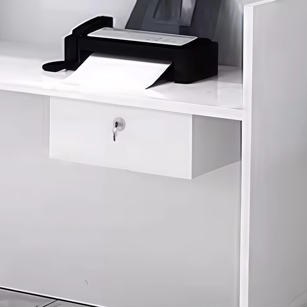 Modern Office Reception Desk - Compact &amp; Stylish Front Counter - image 4