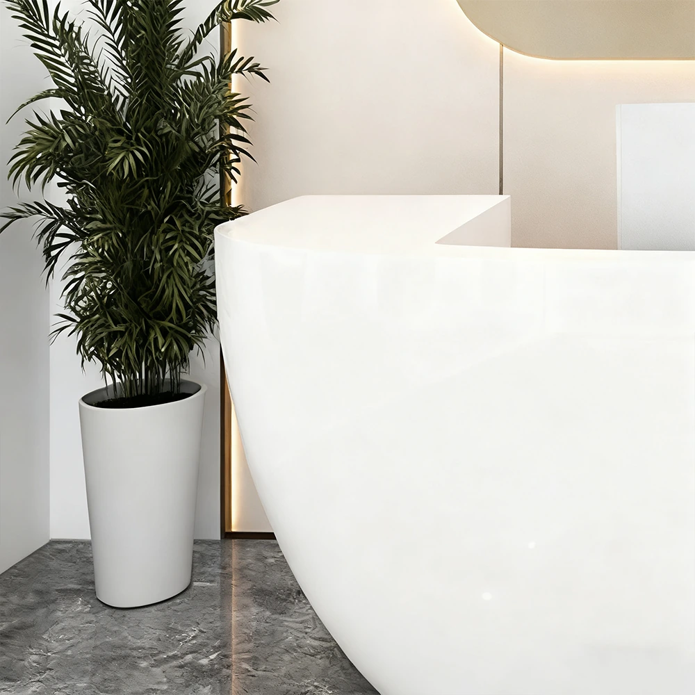 Branding Reception Desk - Sleek Lacquer Design - image 3