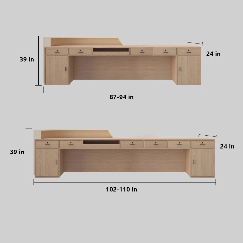 Curved Reception Desk -  Salon & Training Center Counter - image 7