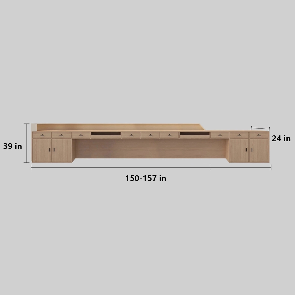 Curved Reception Desk -  Salon & Training Center Counter - image 9