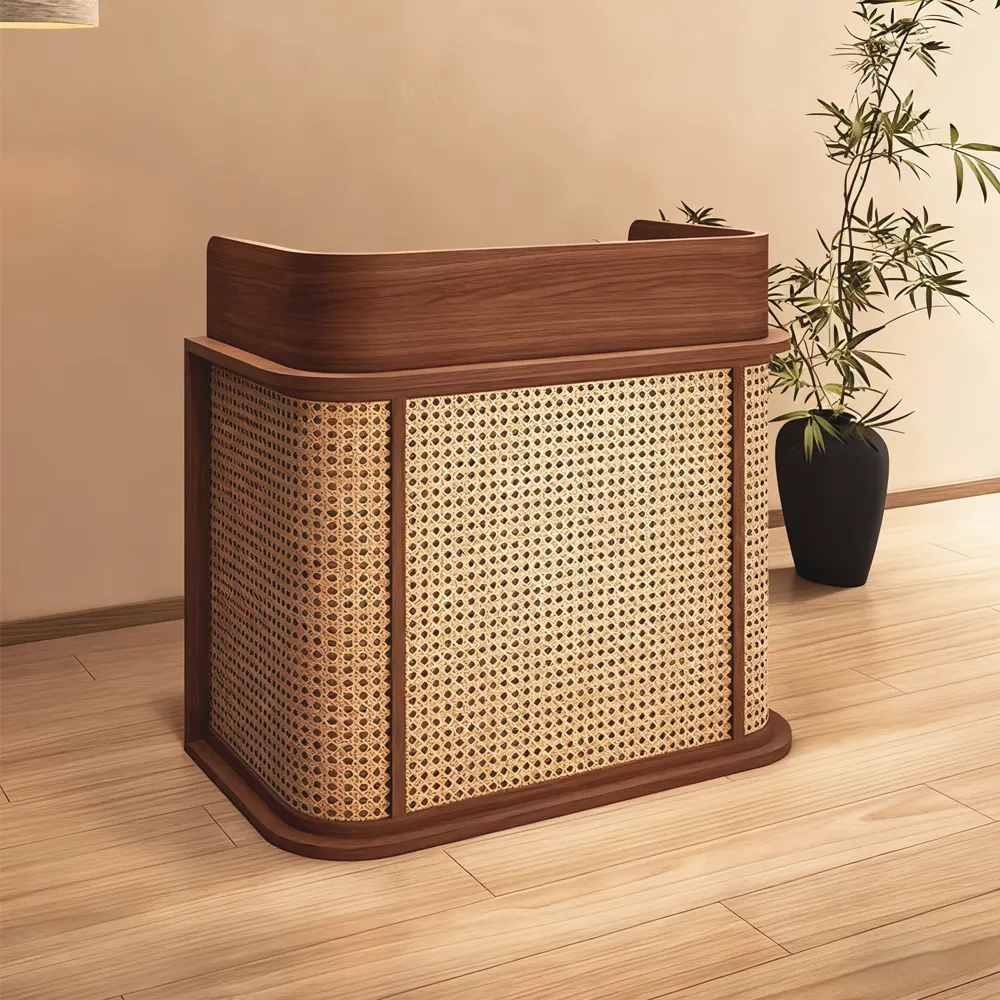 Luxury Rattan Reception Desk - Restaurant & Café Counter - image 2