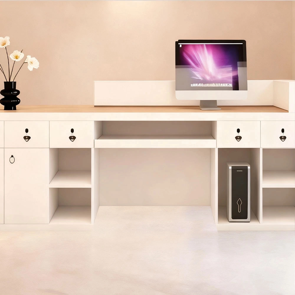 Luxury Wabi-Sabi Reception Desk - Salon & Boutique Counter - image 4