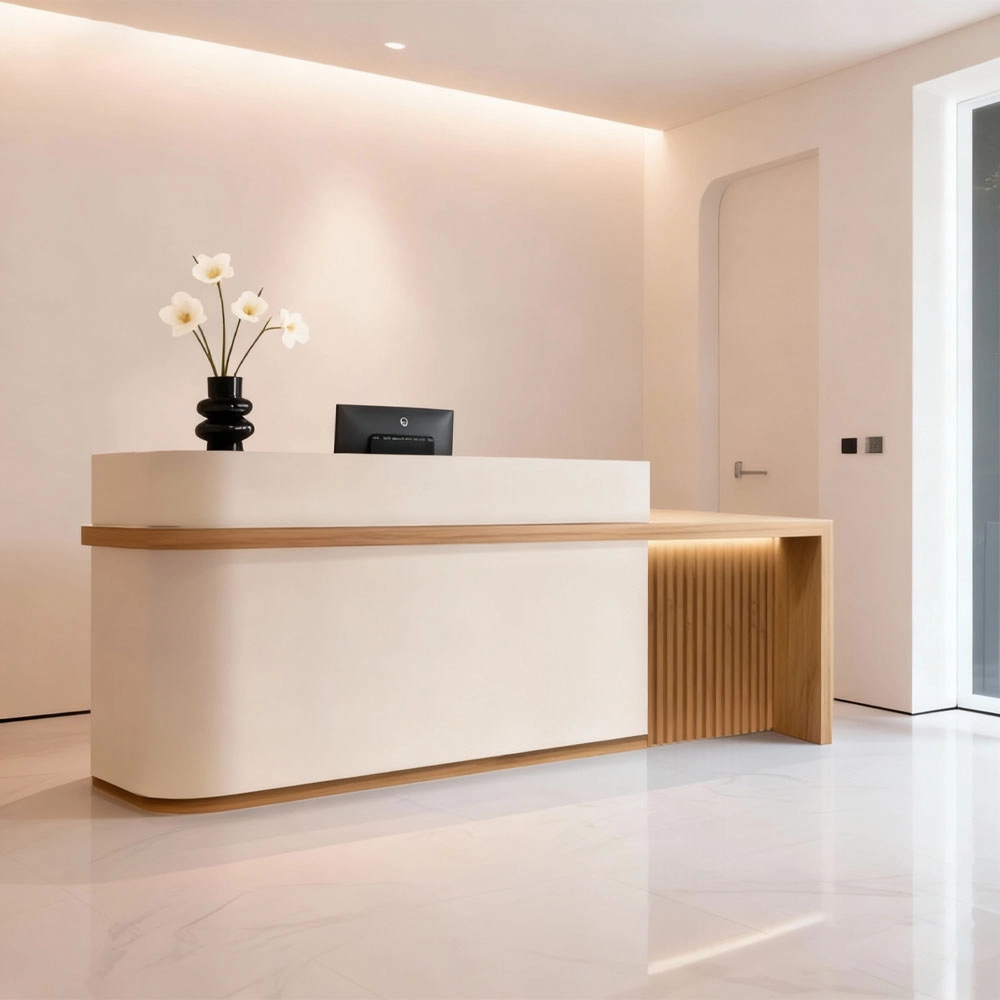 Luxury Wabi-Sabi Reception Desk - Salon & Boutique Counter - image 3