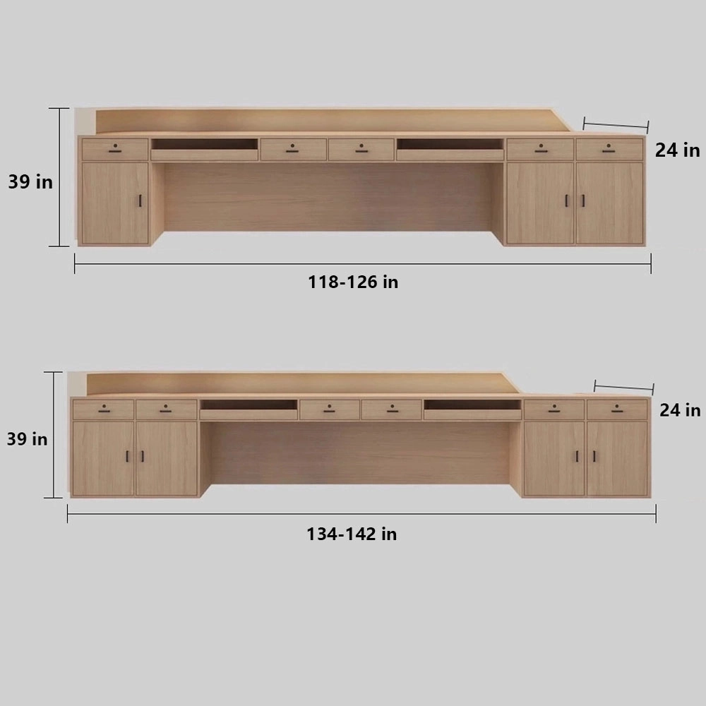 Curved Reception Desk -  Salon & Training Center Counter - image 8