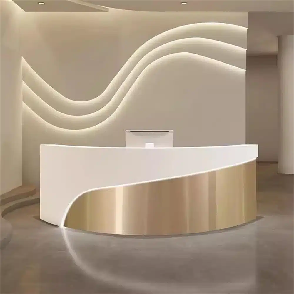 Modern Curved Reception Desk - image 6