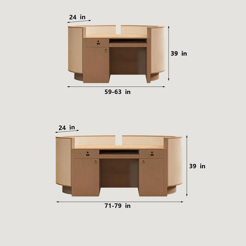 Curved Salon Reception Desk - Beauty &amp; Boutique Counter - image 6